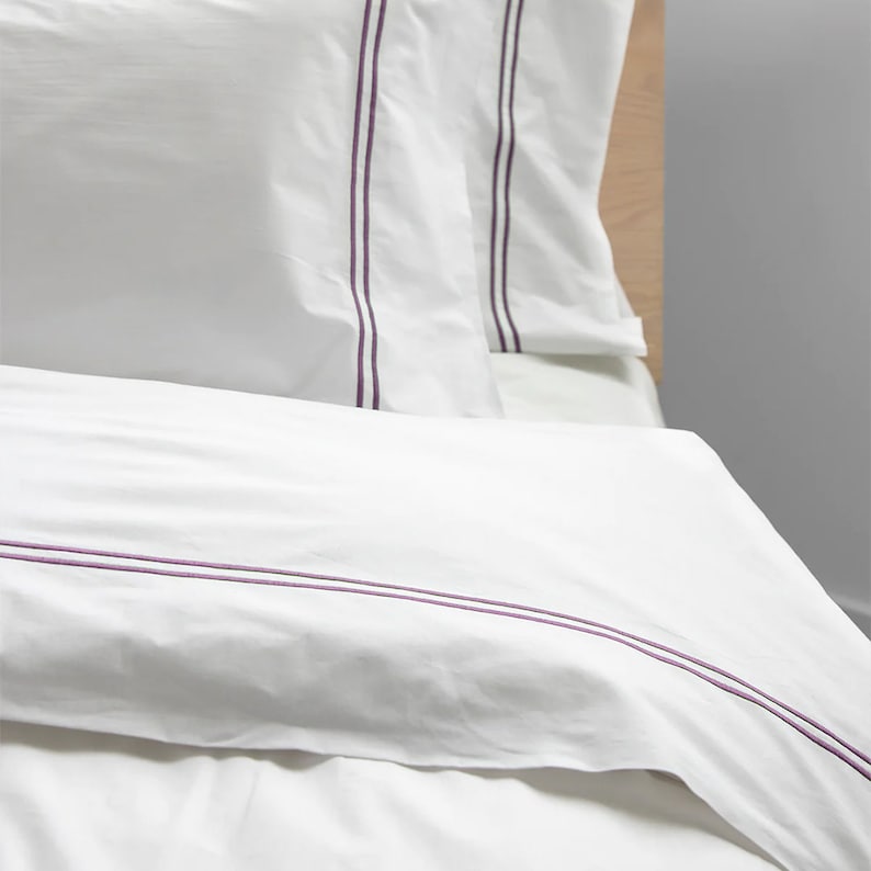Tracks - Pure Linen Embroidered Edge Duvet Cover Sets