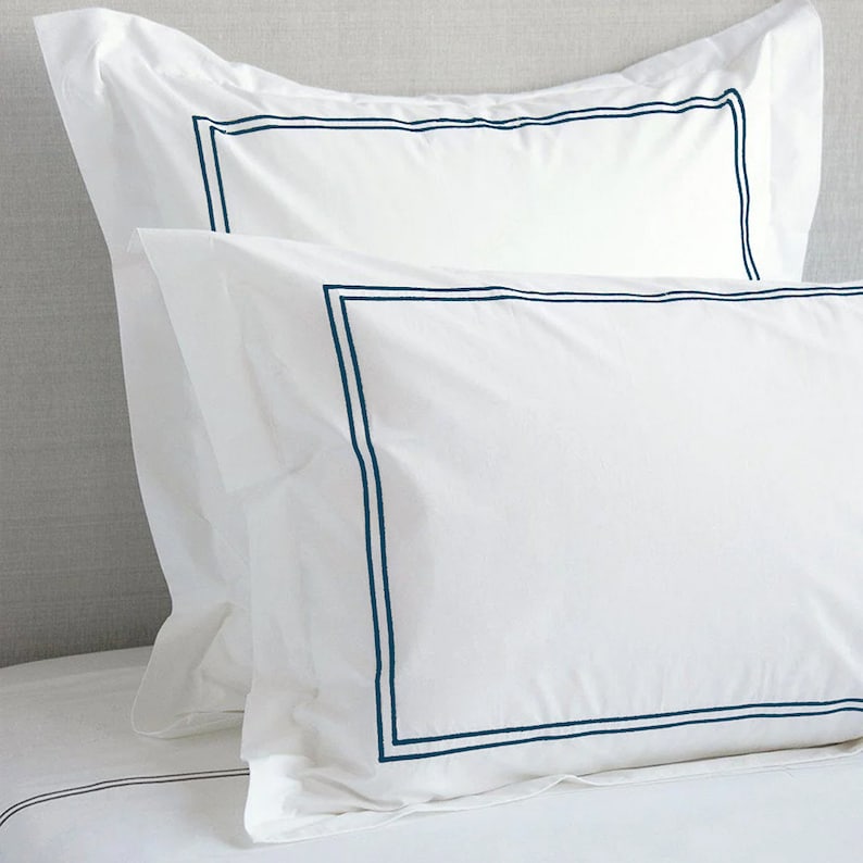 Tracks - Linen Cotton Embroidered Edge Duvet Cover Sets