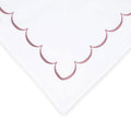 White with Bubblegum Pink - Cotton Sateen, Pure Linen, Linen Cotton Mix | 3 Piece Embroidered Edge Duvet Cover Set | Handmade | Pre-washed