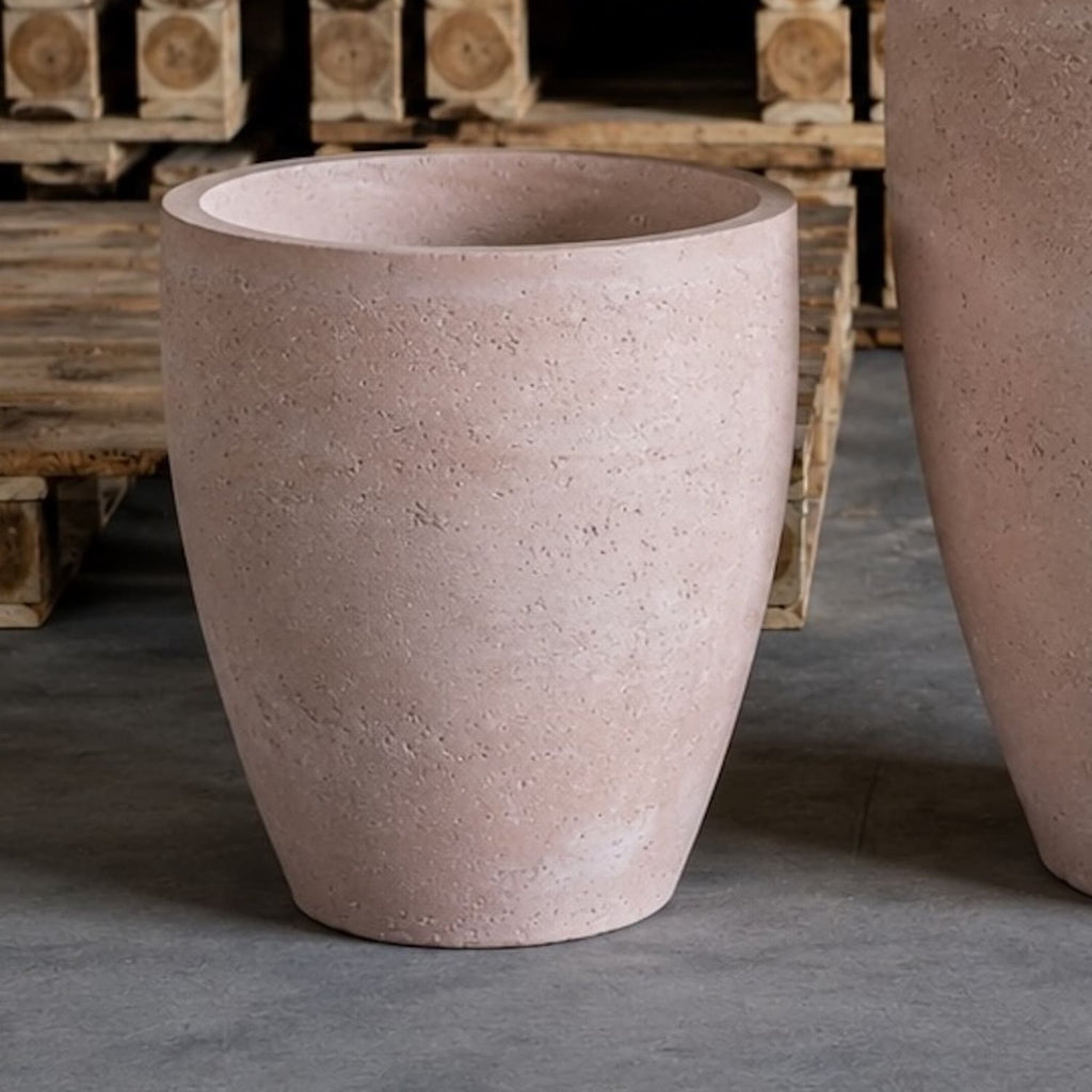 Vessara | Blushstone – 40cm Large Tall Concrete Planter – 19L Decorative Vase Pot