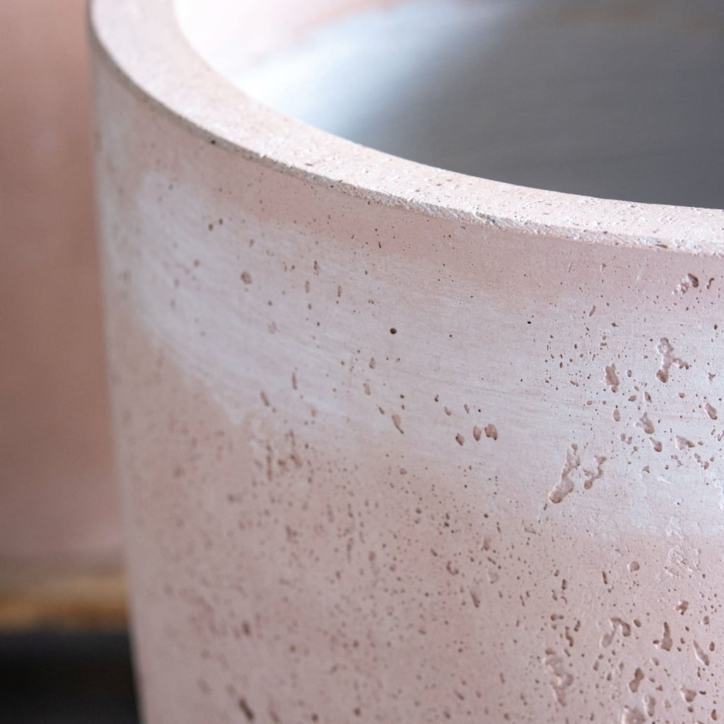 Vessara | Blushstone – 40cm Large Tall Concrete Planter – 19L Decorative Vase Pot