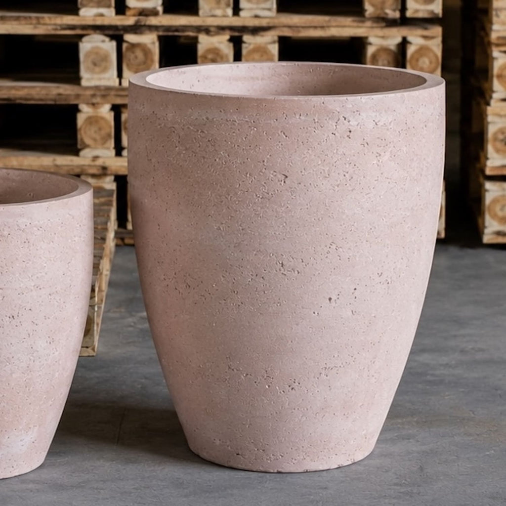 Vessara | Blushstone – 55cm Extra Large Concrete Vase Planter – 38L Tall Plant Pot