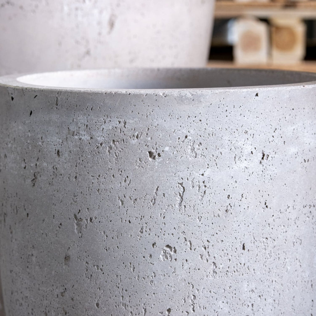 Vessara | Truffle – 55cm Extra Large Concrete Vase Planter – 38L Tall Plant Pot
